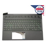 New Hp Pavilion 15-ec Palmrest Keyboard Green Backlit L7 Aab