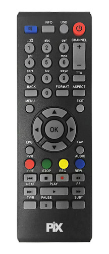 Controle Remoto Pix Sc-1001 Conversor Receptor De Tv Digital