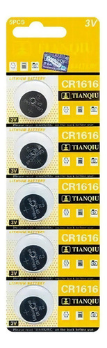 Pilas Baterias Tianqiu Cr1616 Botón - Pack De 5 Unidades