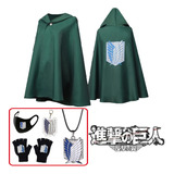 Collar De Capa Verde De Anime Attack On Titan Levi Cosplay