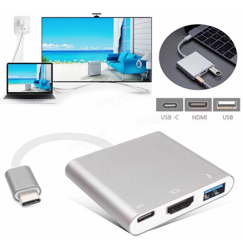 Adaptador Type-c 3 In 1 Usb-c Hdmi Usb 3.1 Macbook 12 118