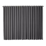 Cortina De Porta Blackout Longa 2,00 X 2,70 Imediato Cor Cinza-escuro