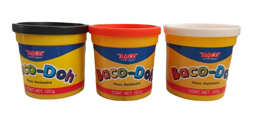 Masa Para Moldear /plastilina Baco Doh Set De 3 Colores