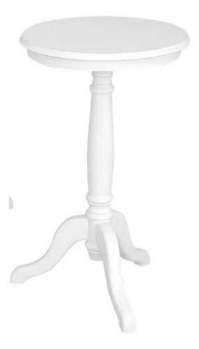  Mesa De Apoio Clássica 39 Cm De Madeira Cor Branca Victor