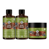 Shampoo + Condicionador 300ml + Máscara Inoar Afro Vegan