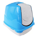 Banheiro Gato Sanitário Fechado Cat Toilet Caixa Areia + Pá Cor Azul-claro