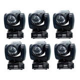 6 Mini Moving Beam Rgbw Head 100w 7gobo + Color + Open