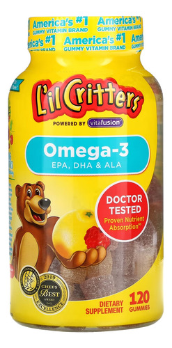 Ômega 3 Infantil Lil Critters 120 Gominhas Importado