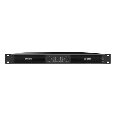 Amplificador Skrander Z2-2000, 2000W rms por canal, compatible con altavoces de 800 a 1200w de bajo 18, y medios agudos de 12 y 15, inmune a variaciones de voltaje, opera de 95 a 265V | Meses sin interés