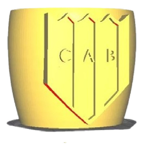 Mate Futbol Banfield Archivo Stl Para Impresion 3d 