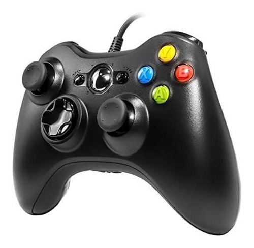 Controle Com Fio Preto Compatível Com Xbox 360 Usb Pc Gamer 
