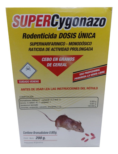 Supercygonazo Granulado Rodenticida 200g