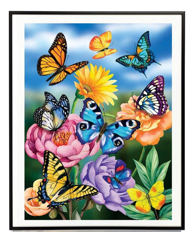 Diamond Painting  Falso Punto De Cruz 30x30 Cm Mariposa