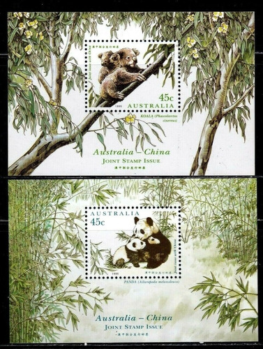 1995 Fauna- Koala Panda- Australia (bloques) Mint