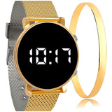 Relógio Feminino Digital Barato Moda Original + Bracelete