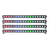 Kit 4 Ribalta 18 Leds De 12w Pixel Rgbw Quadriled Dmx Auto 110/220v