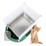 Kesaplan Caja De Arena De Acero Inoxidable Para Gatos (15.5 