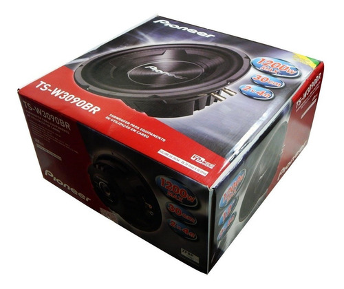 Subwoofer Pioneer 12' Ts-w3090br 600w Rms 4 + 4 Ohms