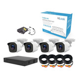 Kit 4 Camaras 2 Mpx Videovigilancia Dvr 4 Hilook Metal 1080p