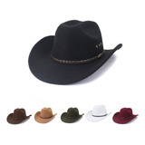 Sombrero Vaquero Moda Texana 100% Lana Unisex Horma Elegante