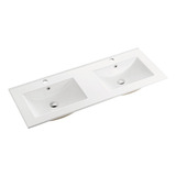 Placa Lavamanos Blanco Doble Poceta 120x46.5x19cm