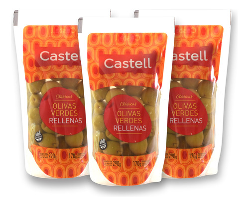 Aceituna Verde Rellena Castell 12x170gr Dp Mayorista