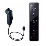 Control + Nunchuk Para Consolas Wii Genérico Color Negro