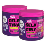 Kit 2 Gelatina Modeladora Capilar Todecachos Uva Salon Line