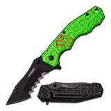 Navaja Z Hunter Tanto The Punisher Verde Metalico