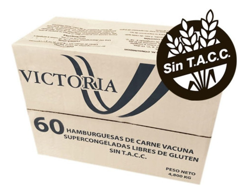 60 Hamburguesas Victoria De 83g Con Pan Artesanal