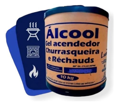 Gel Álcool 10kg Acendedor Para Fondue, Rechaud Churrasqueira