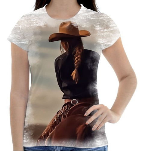 Camiseta Camisa Feminina Babylook Rodeio Boiadeiro Cavalo 5