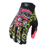 Guantes Bici Niño Air Skull Demon Naranja/verde Tld Original