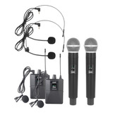 Micrófonos Inalámbricos Church Party Uhf Dual Dj Set System