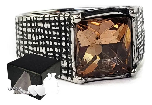 Combo Anillo Estilo Turco Elegante De Lujo Café Acero Inox B | Envío gratis