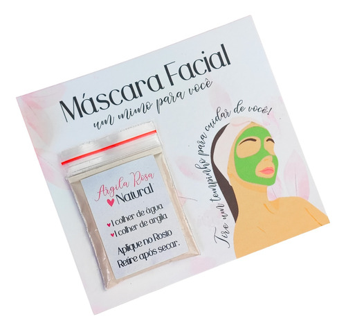 Cartão Com Argila  Mimo Para Cliente Máscara Facial -10un