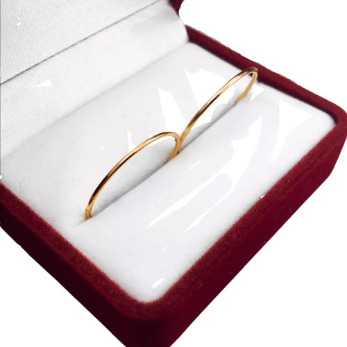 Par Alianzas Hilo Oro 18 K 1 Gr Casamiento Compromiso