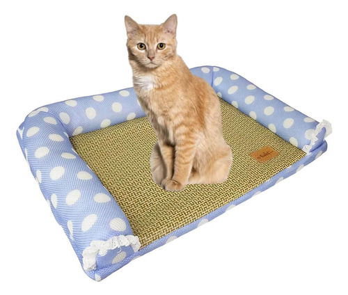 Cama Arranhador Gato Rattan Conforto Antistress Grande 70cm