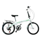 Bicicleta Plegable Lumax 7 Cambios Parrilla Trasera Blanca