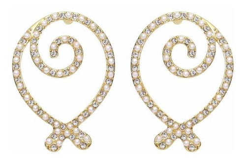 Aretes Perlas Oro Lam14k Y Brillantes