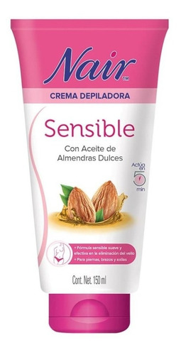 Crema Depilatoria Piel Sensible Nair Aceite Almendra 150ml