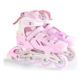 Patines Ajustables Niño Linea Llantas Luces Led Infantil M