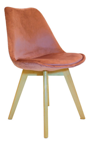 Silla Tulip Eames Tapizada En Pana Con Almohadón