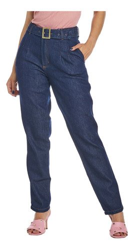 Calça Feminina Style Jeans Mom Comfort Plus Soltinha Corpo