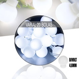 Varal Pisca Led 20 Bolas Led 5cm Bivolt Decoração Natal