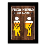 Quadro Decorativo Para Banheiro Frase Cerveja Fluxo Intenso 