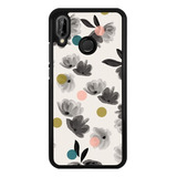 Funda Protector Para Huawei Flores Moda Mujer Arte 04