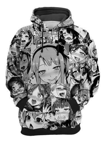 Blusa Moletom Upcycling Hentai Ahegao Anime Ecchi Manga Gy