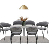 Set De Comedor Con 6 Sillas, Moderno, Minimalista