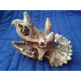 Adorno Acuario Resina Cráneo Triceratops Msi
